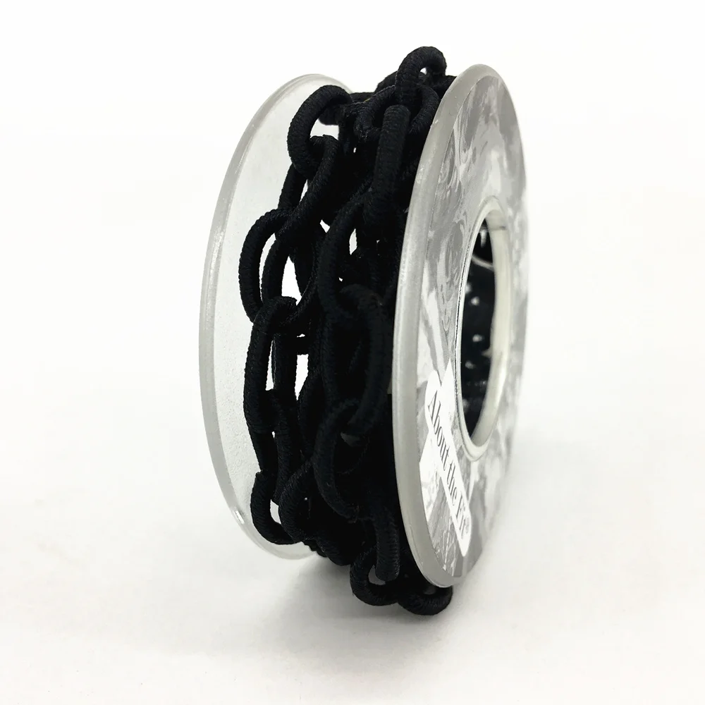 Black 1TC Плетеные нейлоновые цепочки, аксессуары для плетения, аксессуары для плетения, для изготовления украшений, для женщин, ручная работа - Цвет: Black 1TC
