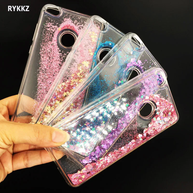 Glitter Liquid Soft TPU Case For Huawei Honor 8 Lite Clear Protection Back Cover On Coque P8 P9 lite 2017 P 9 2016 Phone Cases | Мобильные