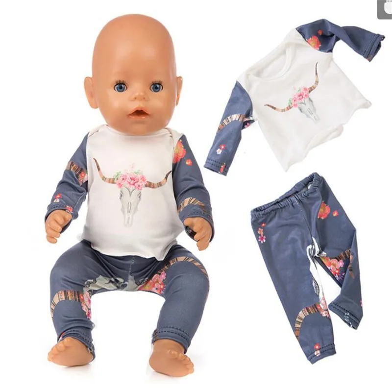 Q-110 Лидер продаж, кукольная одежда для новорожденных, 18 дюймов, 40-43 см, платье с единорогом, кукольные аксессуары, одежда для малышей, праздничный подарок на день рождения - Цвет: Q-110