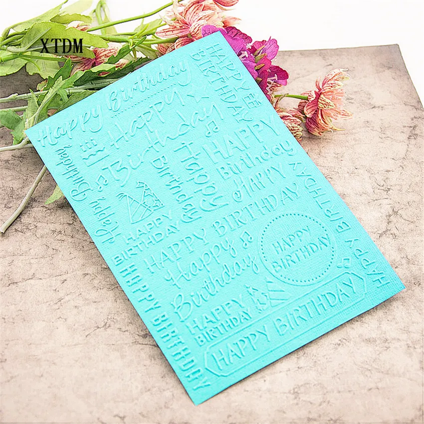 

Easter plastic happy birthday template craft card making paper card album wedding decoration Embossing folders