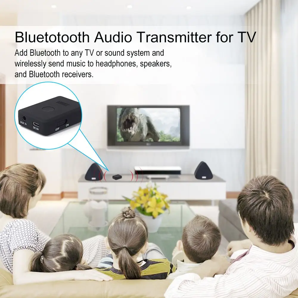 Августа передатчик Bluetooth приемник 2 в 1 двойной режим стерео аудио и отправителя