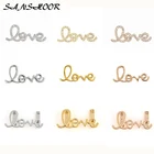 SANSHOOR Keeper keys, полностью хрустальные и простые Подвески с надписью Love, подходят для кожаного браслета сделай сам, подарки на день рождения, 6 шт.