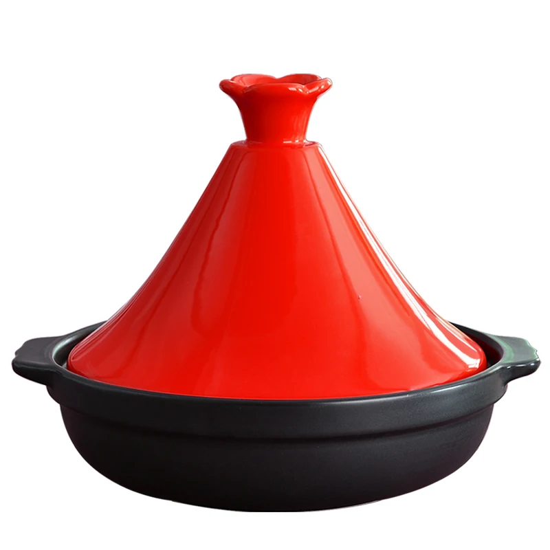 

Moroccan Tajine Tagine ceramic double ear casserole ceramic saucepan seafood hot pot steamed rice stew cooking pan 26cm