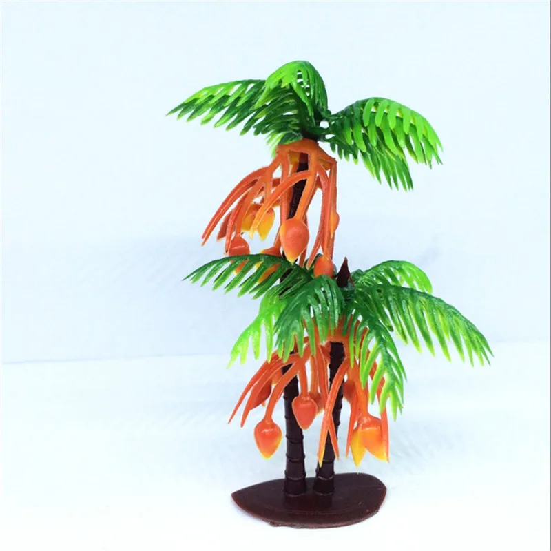 10 шт. аквариумный фон искусственное растение озеленение 9 см большой пальмовый