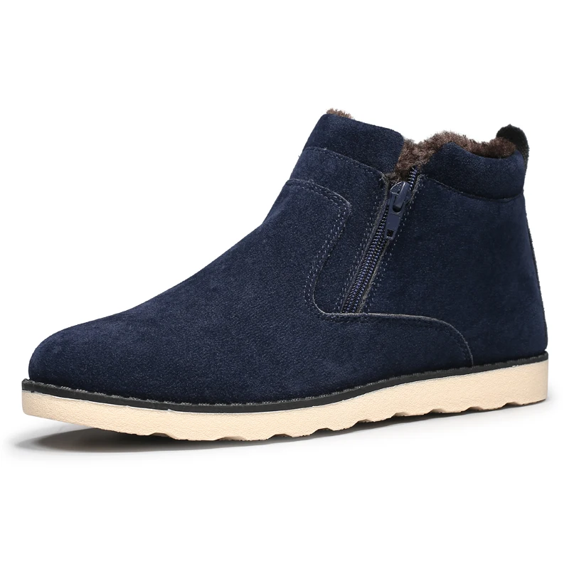 SERENE Brand 2018 New Arrival Men Casual Zip Snow Boots With Fur Fashion Winter Ankle 3 Colors Shoes Male ShoesDG-C20 | Обувь