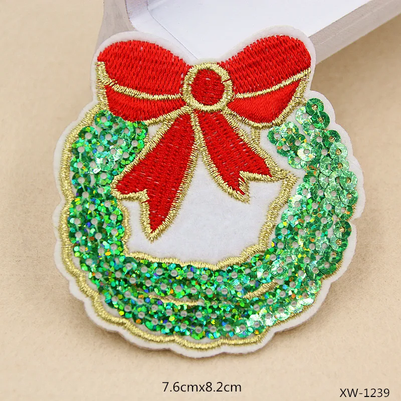 1 шт. рождественские Т-образные нашивки аксессуары для шитья вышивка аппликация