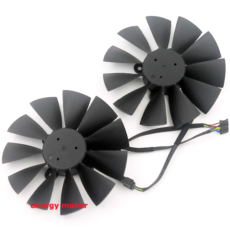 2 шт./лот R9 285/280 GPU кулер VGA вентилятор для ASUS STRIX R9285 R9280 OC Видеокарта охлаждения в