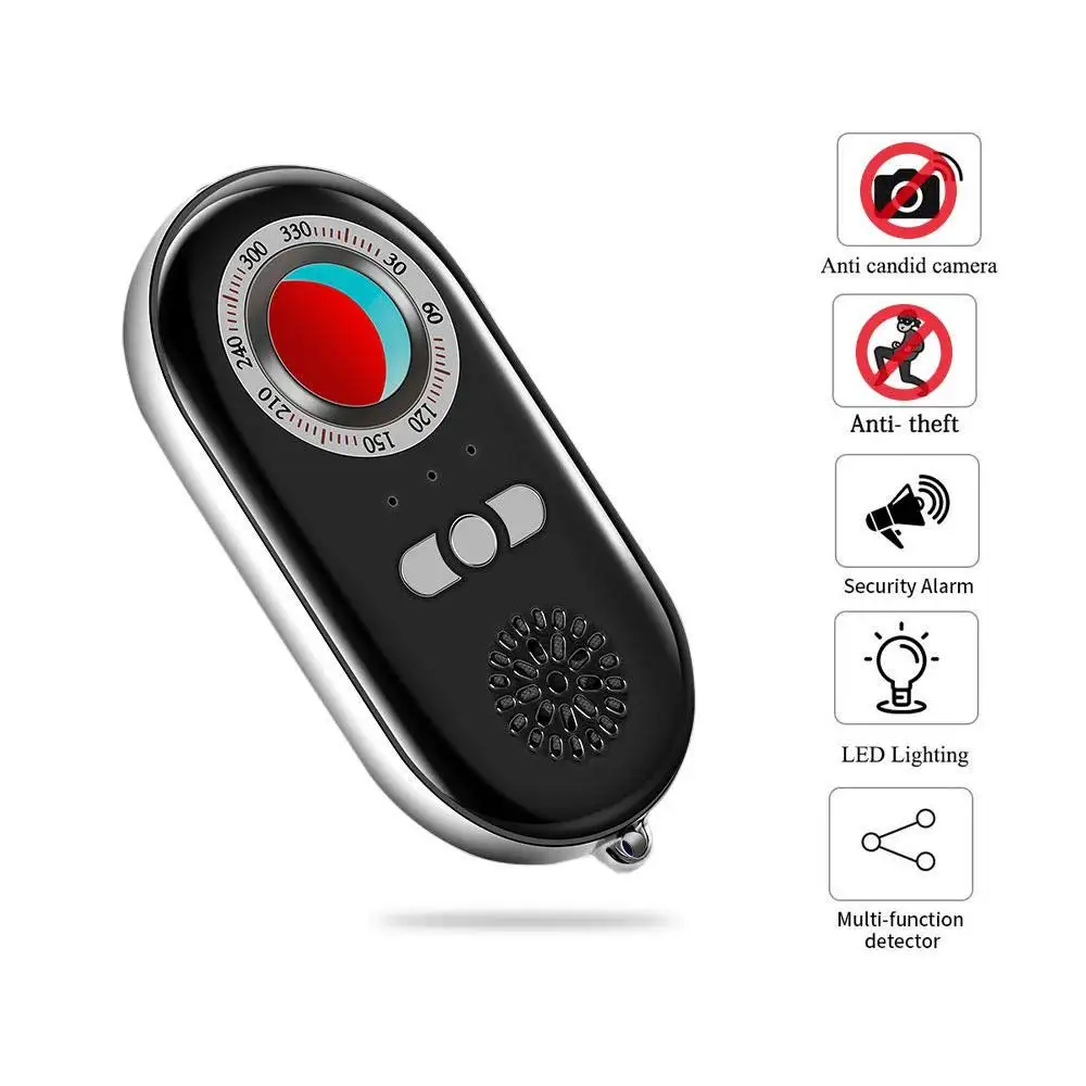 

K98 Anti-spy Detector RF Bug Detector Wireless Signal Scanner Personal Security Alarm Motion Vibration Sensor LED Flashlight