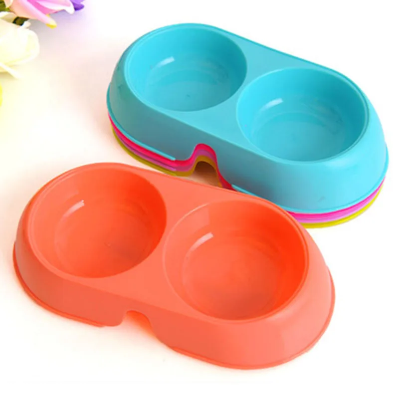 Конфетные цветные пластиковые чаши для домашних животных маленькая кормушка