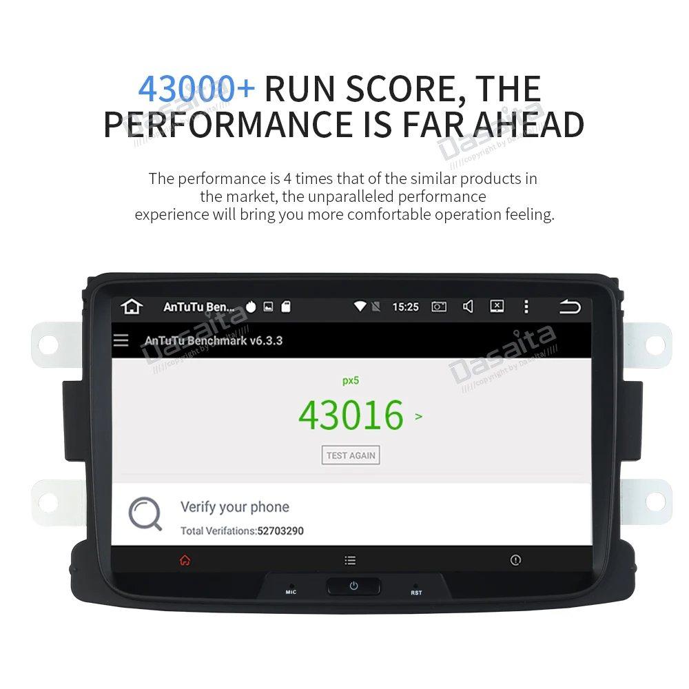 Dasaita " Android 9,0 1 Din автомагнитола gps для Renault Duster Dacia Sandero Captur Lada Xray 2 Logan 2 4*50 Вт динамик MP3 TDA7850