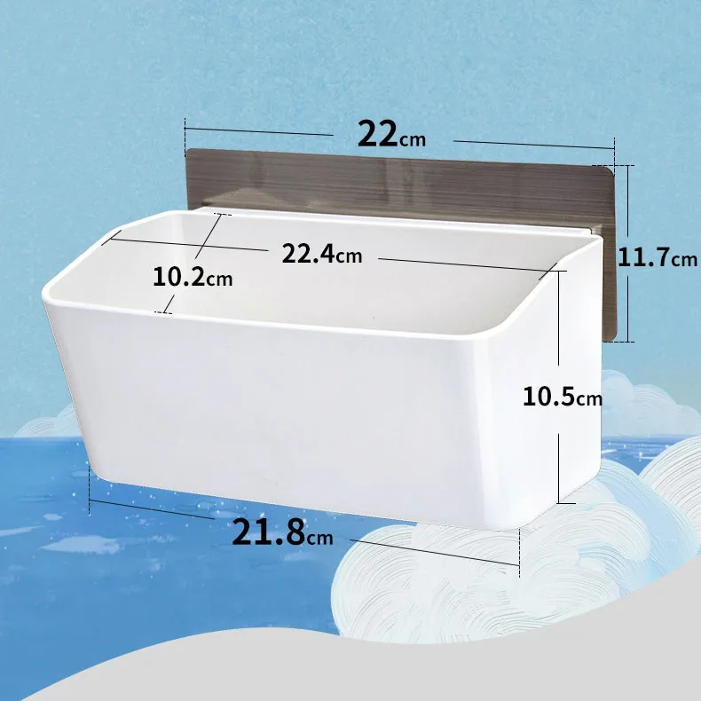 

Houmaid Bathroom Plastic Wall Mounted Type Storage Single Racks Make up Storage Holders Kitchen Seasoning Storage Shelves