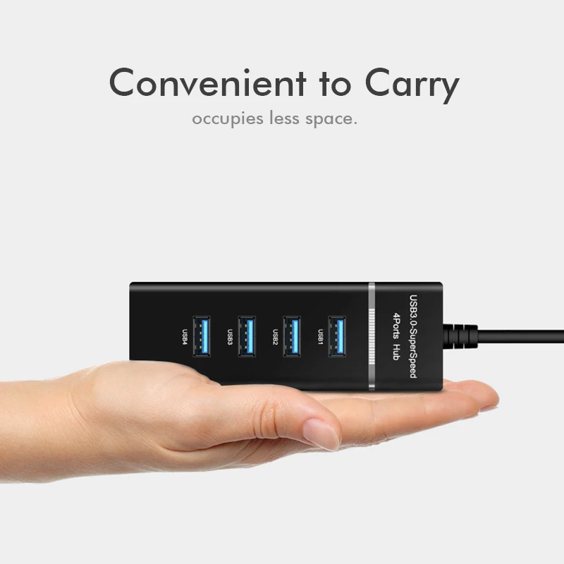 4 порта USB HUB Высокоскоростной 5 Гбит/с usb 3 0 концентратор для разветвитель хаб