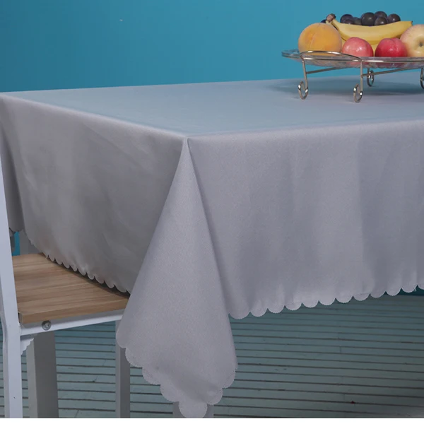 Silver Gray YRYIE,, одноцветная белая скатерть из полиэстера, скатерть для столовой, прямоугольная, простая, красная скатерть - Цвет: Silver Gray