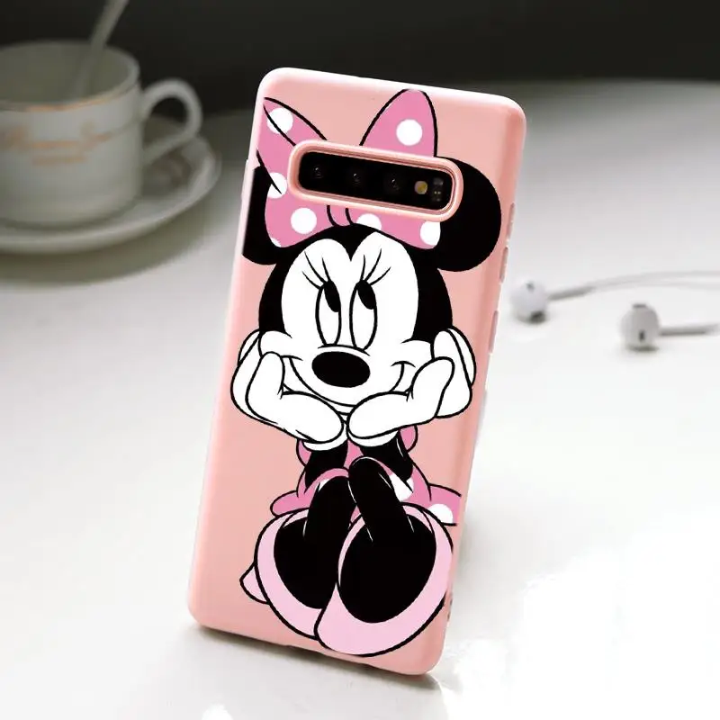 minittz Принт чехол для samsung Galaxy S8 S10 S9 плюс A70 A50 A30 A40 S7 S6 край A9 A8 A6 плюс A7 A5 чехол розовый чехлы из ТПУ - Цвет: minittz