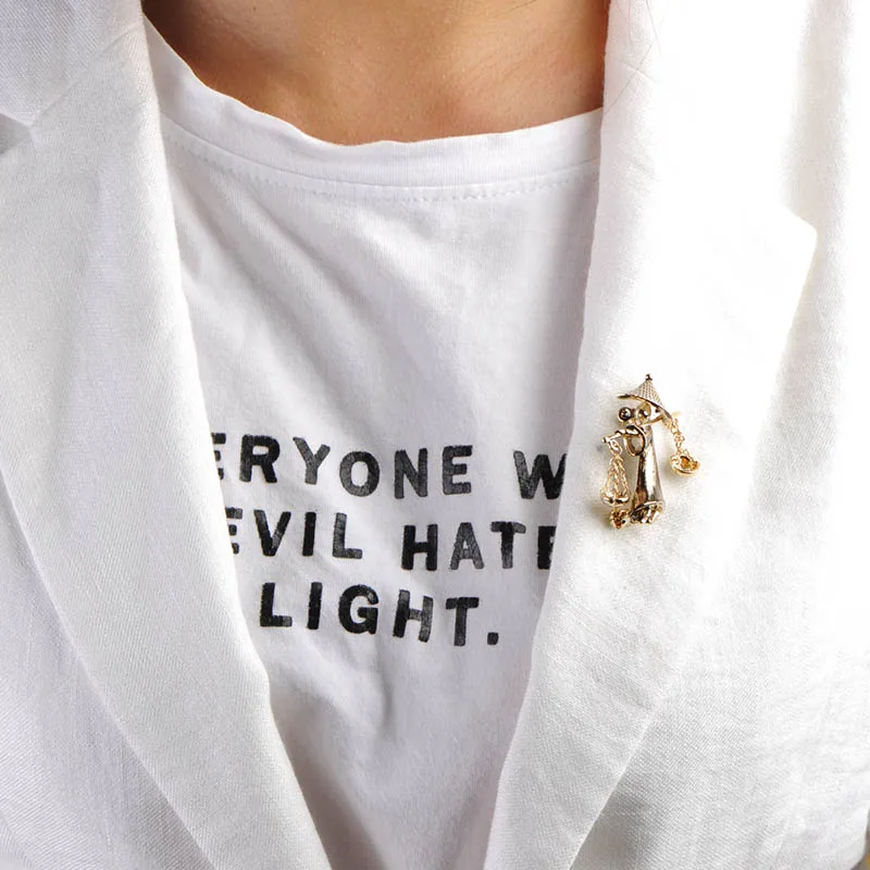 Blucome специальный дизайн рисунок Выберите форму нагрузки броши золотого цвета