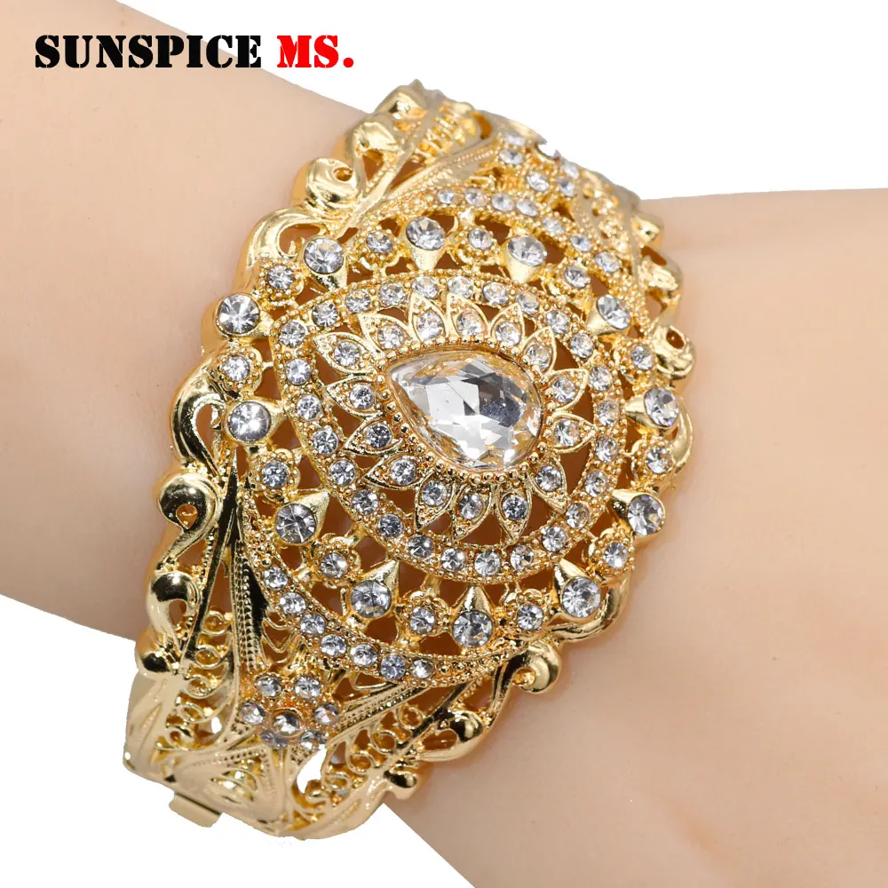 SUNSPICE-MS золотистого цвета металлические браслеты в стиле Марокко ювелирные