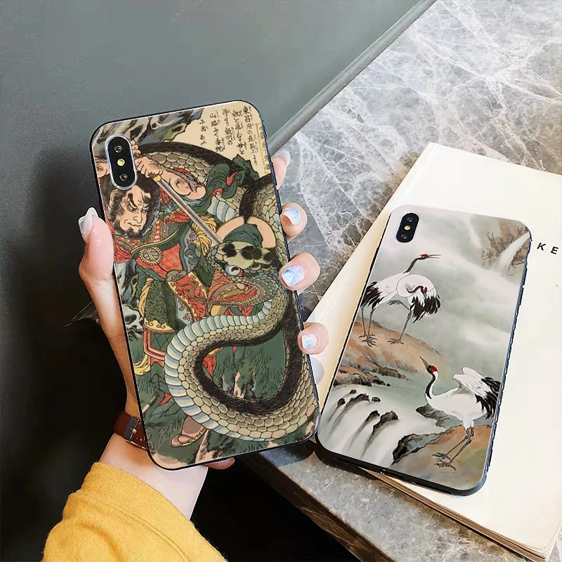 Силиконовый чехол в японском стиле для iPhone 5 SE 5S 6 6S Plus 7 8 11 Pro X XS Max XR|Бамперы| |