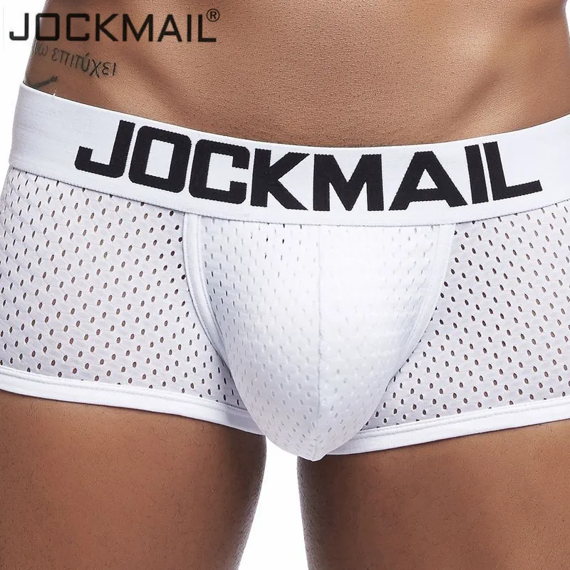 Фото Трусы-боксеры JOCKMAIL мужские, дышащее Сетчатое пикантное нижнее белье, шорты-боксеры, 2019 №4