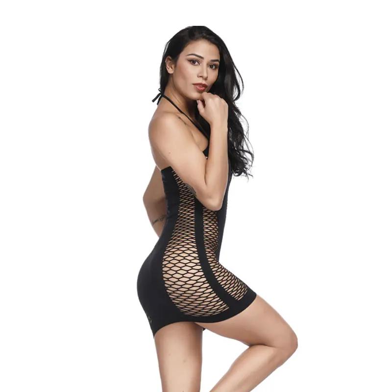 Сексуальное нижнее белье Горячие боди женское мини-платье для тела ажурное