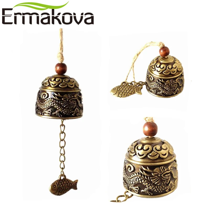 ERMAKOVA 2 шт./компл. колокольчик благословение ветра колокольчики фэн шуй Подвески