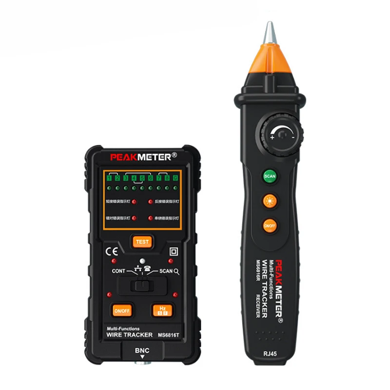 

Тестер для телефонных проводов MS6816, трассировщик с разъемами RJ11, RJ45, Cat5, Cat6, для локальной сети