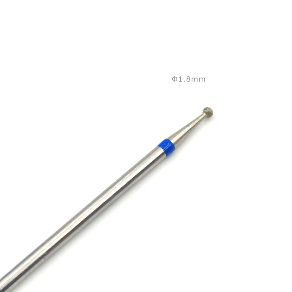 HYTOOS 1,8 мм шаровое алмазное сверло для ногтей 3/3" роторное сверло для очистки кутикулы маникюрные фрезы аксессуары для ногтей инструмент для красоты