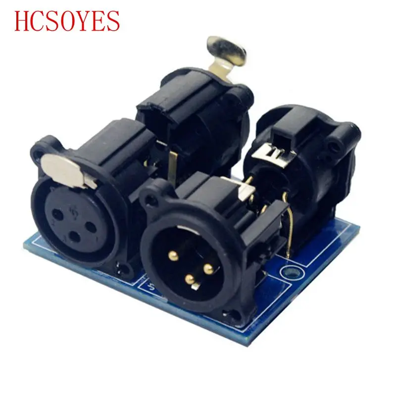 1 pcs XLR5-XLR3 DMX512 Relays connector