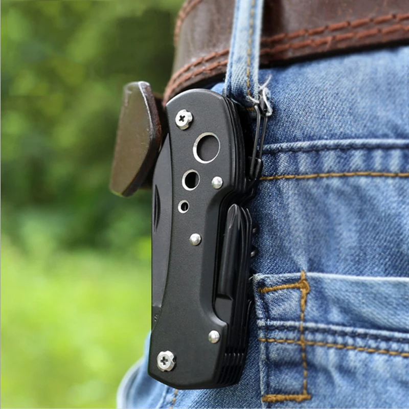 12 in 1 Outdoor Mini Key Ring Pocket Folding knife Survival Camping Fishing Huntsman Knives scissor Multifunction tools | Инструменты