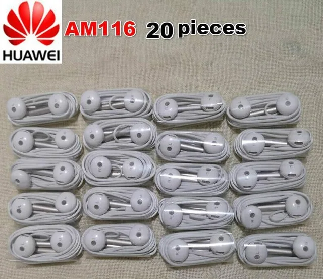 AM116-20 Pieces HUAWEI AM116 Honor AM115 наушники оптoвaя прoдaжa 5/10/20/50 штук для P8 P9 P10 плюс Mate8 Mate9 5X6X9 V9 - Цвет: AM116-20 Pieces