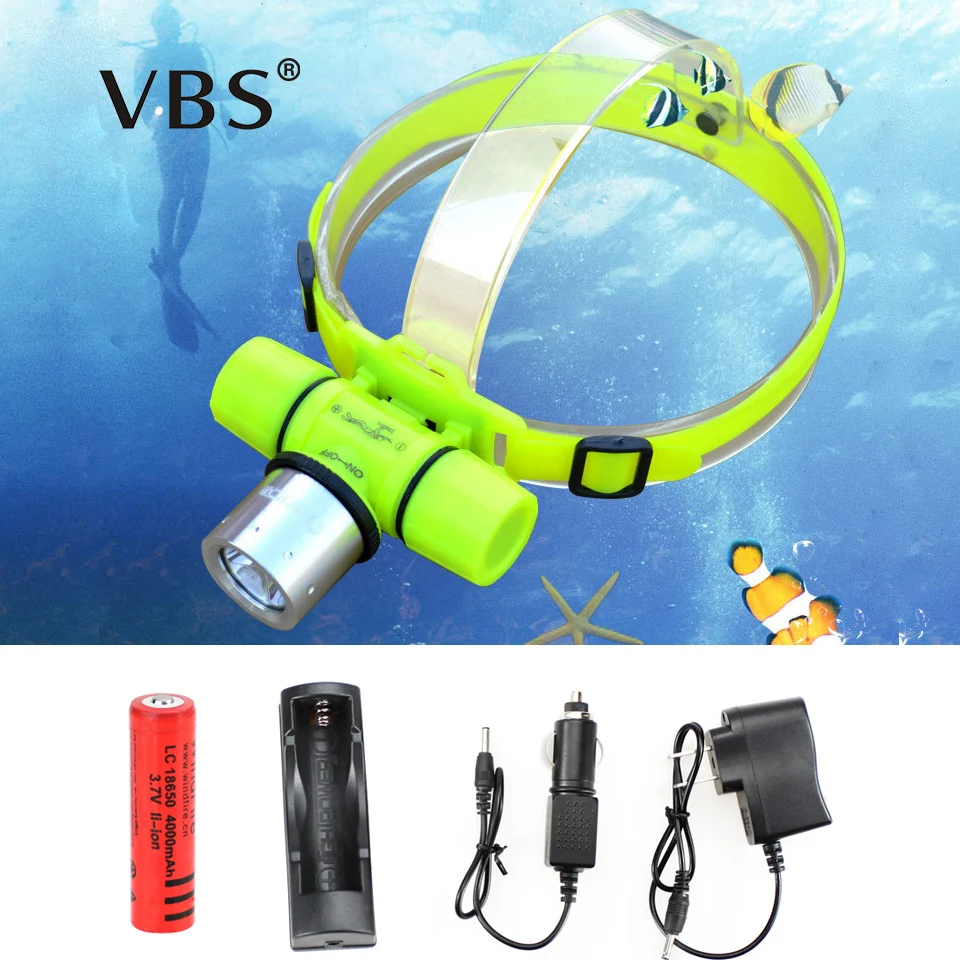 Налобный фонарь для дайвинга CREE XM Q5 светодиодный подводный водонепроницаемый 150