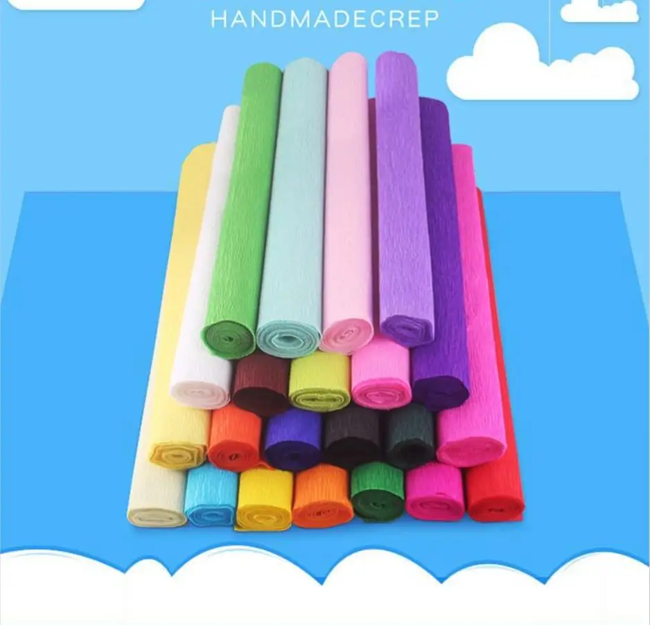 250x50 см 24 цвета выдвижная креповая бумага ручной работы DIY бумажный цветочный