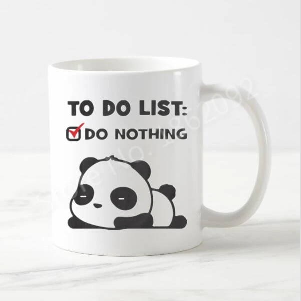 Милая панда кружка смешная To Do List Кофе чашка пива Kawaii Новинка Творческий Ленивый