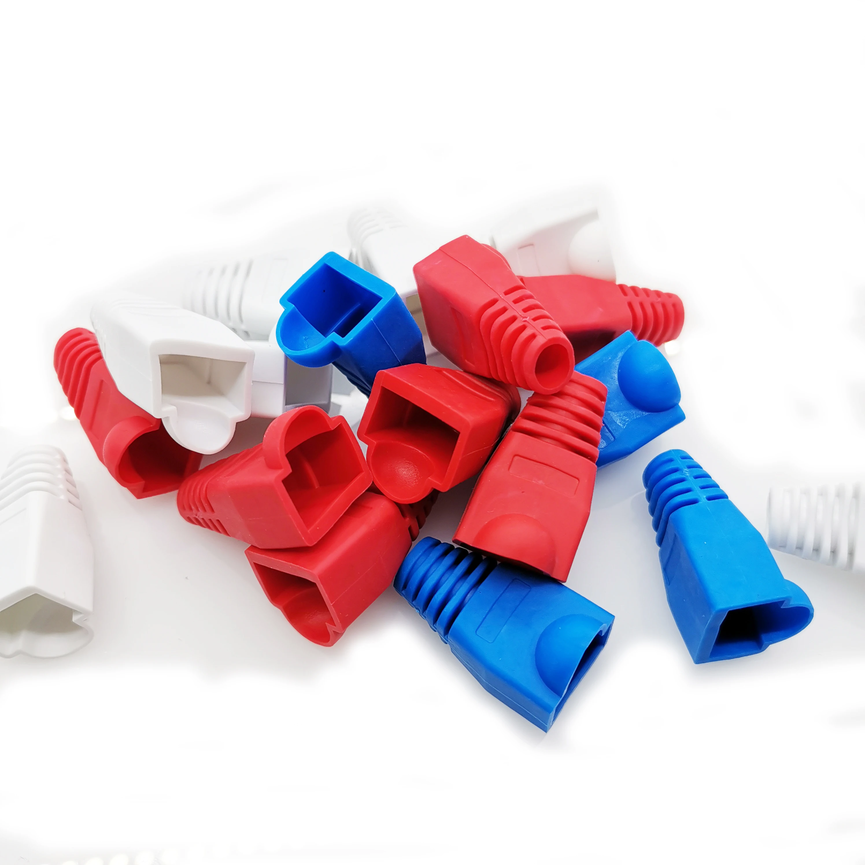 20 шт./лот сетевой разъем RJ45 разъемы сапоги шапки Cat5 Cat6 только один цвет в посылка, если вы не возражаете, не заказывайте его