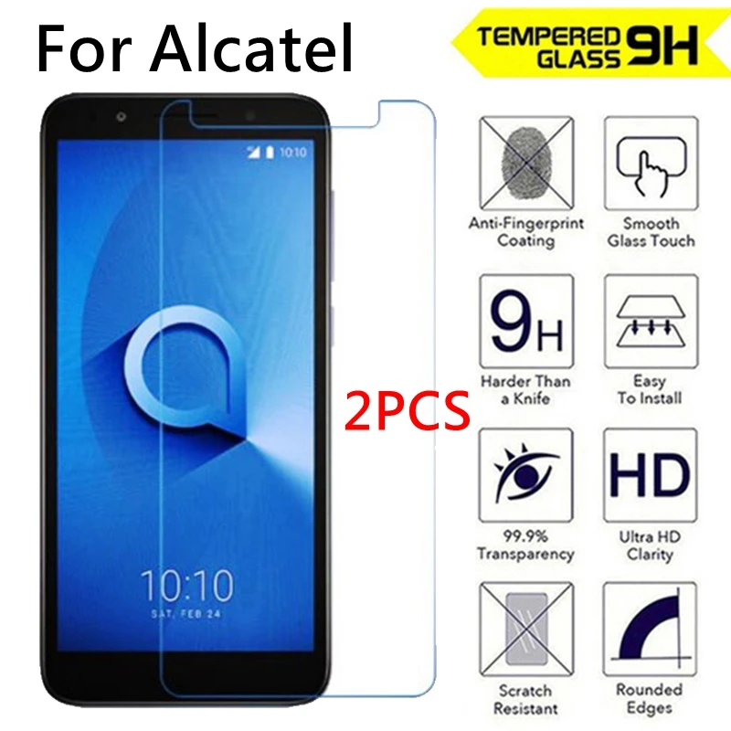 10 шт./лот 2.5D 9H закаленное стекло для Alcatel 1 3 Защита экрана 1X3X3 V закаленная Защитная