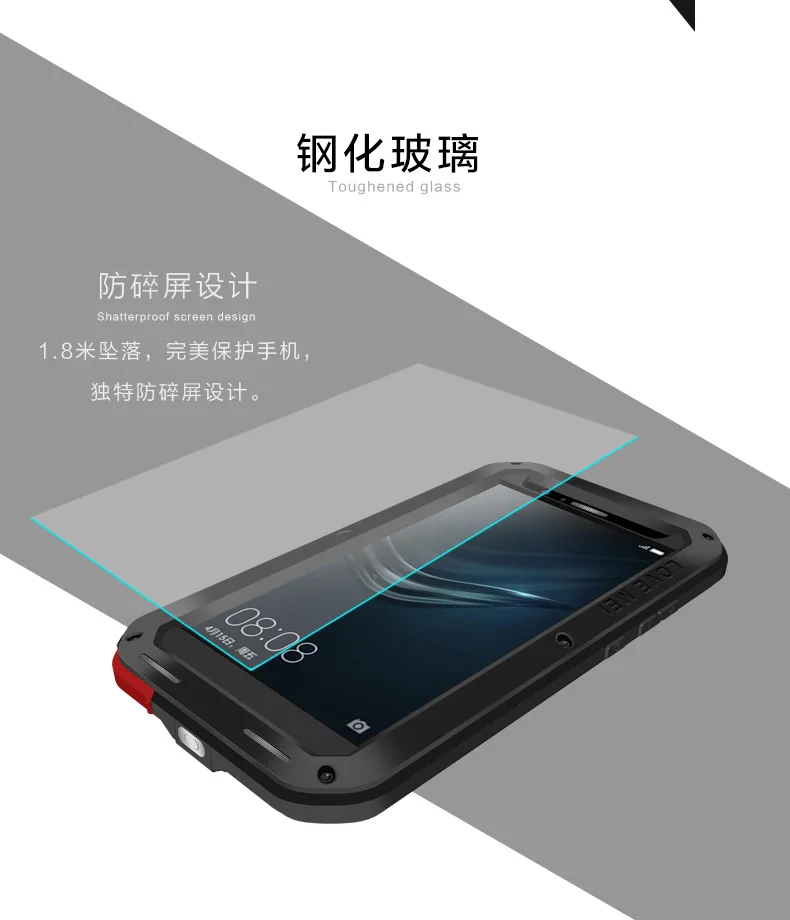 Металлический бронированный противоударный чехол для Huawei P20 Pro алюминиевый