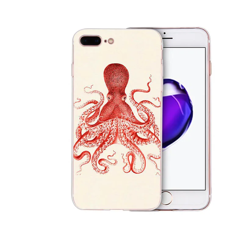 IMIDO octopus Забавный Уникальный чехол для телефона Iphone 6 6S 6plus 6splus 7 8 7PLUS 8PLUS X XS XR XSMAX 5 5S SE