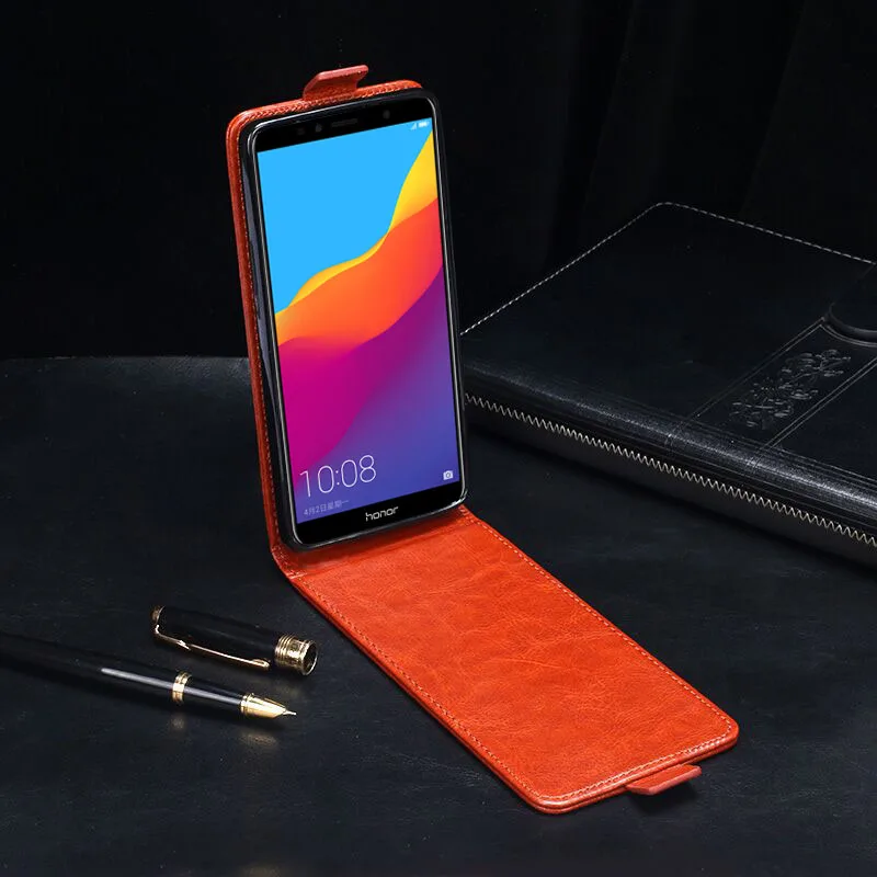 Флип кейс для Honor 7C версия чехла России Роскошный кожаный чехол AUM L41 защитный
