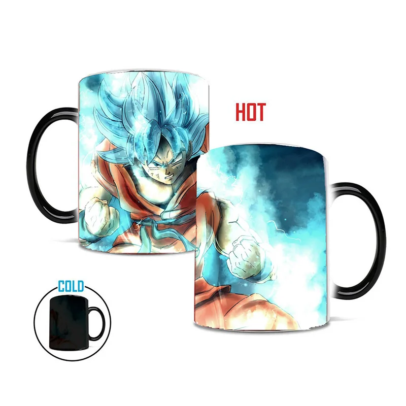 Dragon Ball Z Супер Saiyan Цвет изменение кружка кружки Аниме Супер Саян Гоку Термокружка Волшебная чашка для молока и чая подарок на день рождения для мальчиков