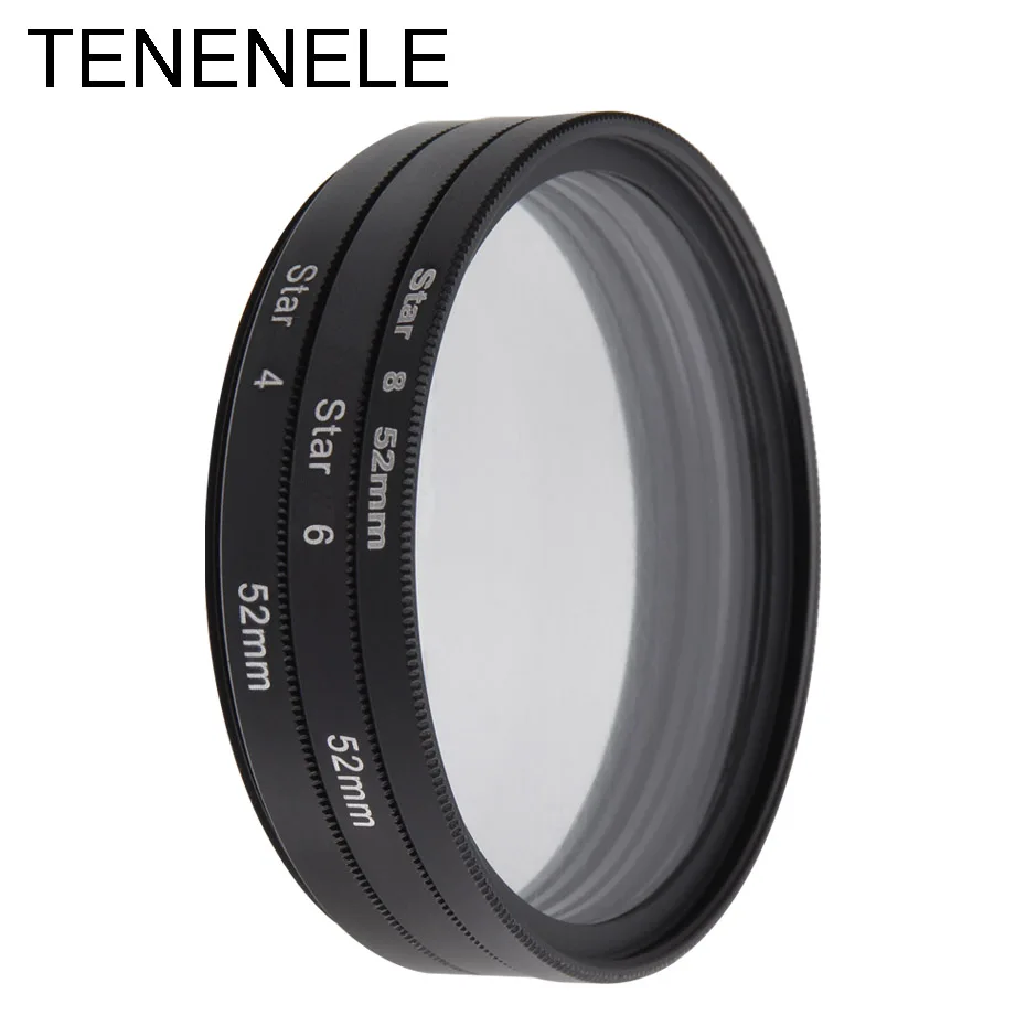 Фото TENELE Star 4 6 8-линейные точечные фильтры, крестовая камера Filtro 37/40,5/46/49/52/55/58/62/67/72/77 мм для зеркальной камеры Nikon Canon Sony №3