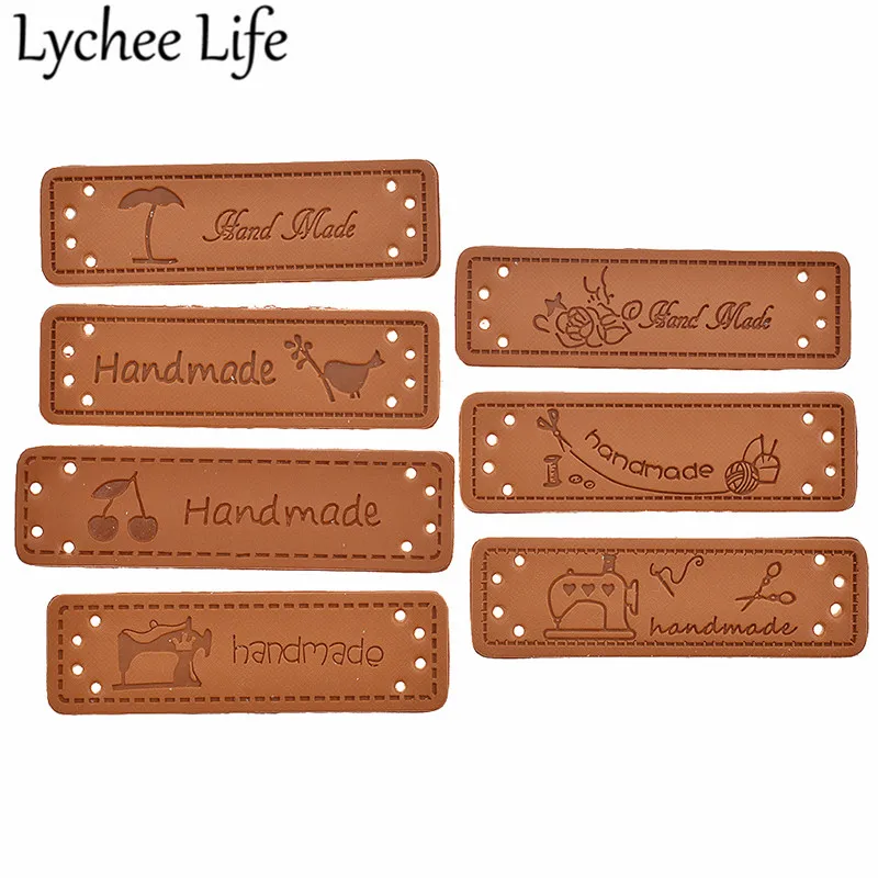 Lychee Life кожаные этикетки ручной работы 50 шт. инструмент для букв Печать этикетка DIY Одежда швейная ткань моющиеся принадлежности аксессуары