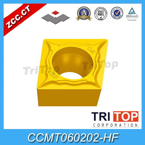 

10pcs/lot ZCC.CT CCMT060202-HF cutting tool external and internal turning inserts