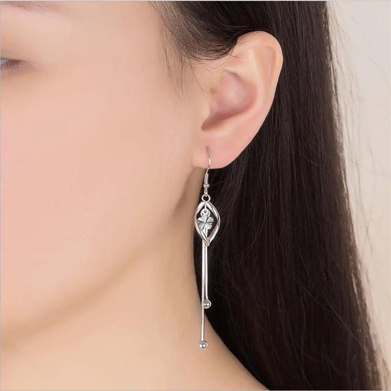 LUKENI Мода 925 пробы Серебряные серьги для Для женщин вечерние ювелирные изделия