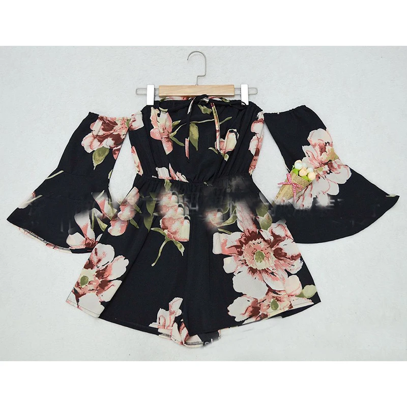 Кричать Ролан Для женщин Винтаж Национальный Ветер Цветочный принт комбинезон