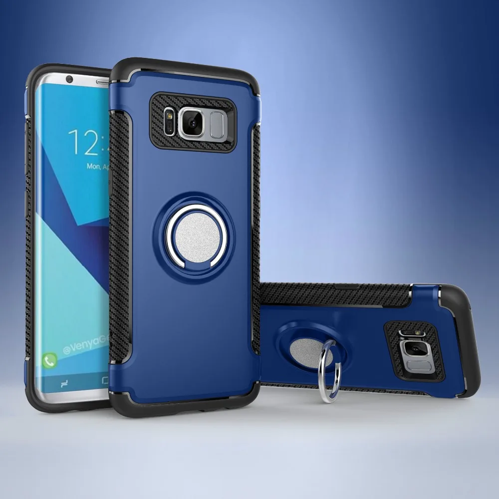 Магнитный чехол для Samsung Galaxy S8 Plus Plate TPU PC Armor S7 edge из углеродного волокна защитная