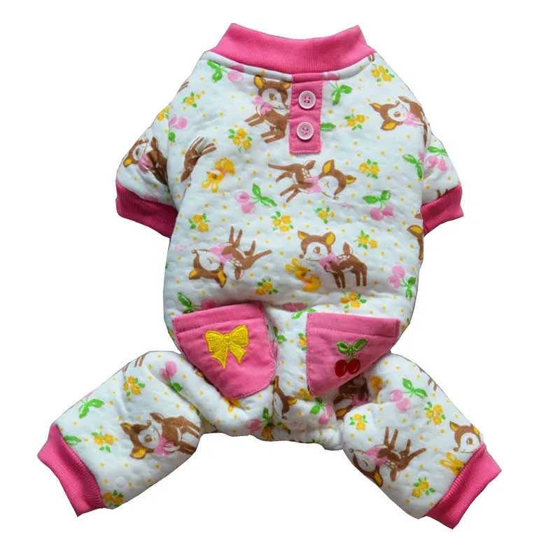 Зимняя одежда для собак пижамы маленьких одинаковая Пижама кошек XS S M L