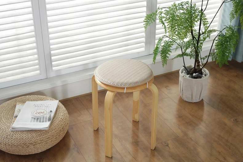 Крутой круглый коврик из ротанга, Подушка для стула для лета, разноцветные подушки для сидения для обеденного стула, коврик для пола, качественная, Poam Coshions, 1 шт