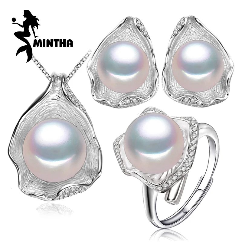 Женские серьги-гвоздики из серебра 925 пробы с натуральным жемчугом | Украшения и