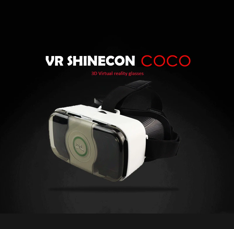 VR Shinecon Коко гарнитуры 3D Очки виртуальной реальности Googles передняя крышка шлем
