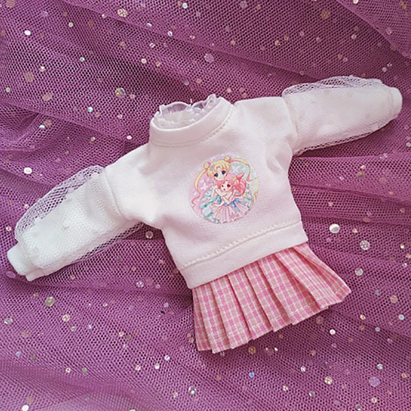 Одежда для кукол Blyth милые рубашки с длинными рукавами + юбка блузки аксессуары