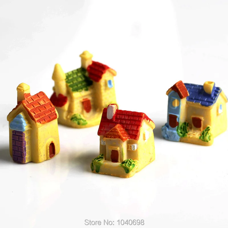 10 шт./лот полимерные однотонные украшения для коттеджа дома Микс-сайз